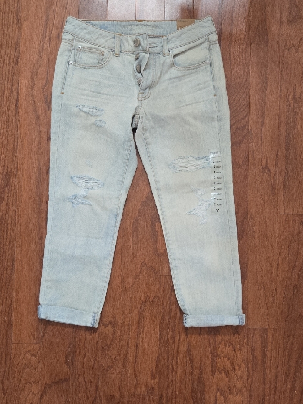 American Eagle Outfitters Boy Crop Jeans Distressed NWT